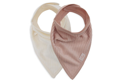 Bavoir bandana - Velvet Wild Rose / Ivory